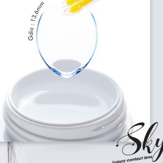 Kính áp tròng Sky Lens -Cận Trong suốt 1.00-12.00 Độ-Made in Korea Chính Hãng