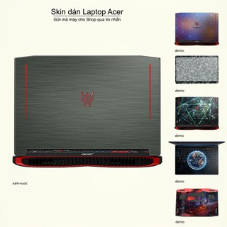 Skin dán Laptop Acer màu xám xước (inbox mã máy cho Shop)