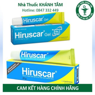 ! Gel dùng cho sẹo vừa, sẹo lõm, sẹo thâm Hiruscar gel [hirusca] ! !