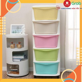 ( RẺ VÔ ĐỊCH) Tủ nhựa ghép Có Bánh Xe Việt Nhật ,Mỗi Ngăn Có Màu Sắc / tủ nhựa kéo 5 tầng đa sắc