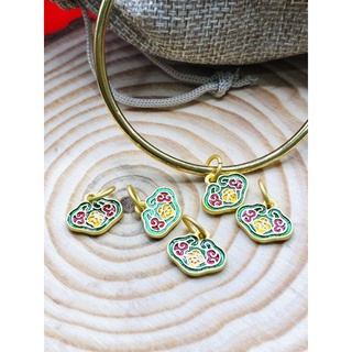 Charm Khoá sen xanh lá Tụ Tài