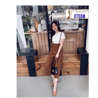 set yếm ống rộng kèm áo