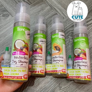 Dầu tắm khô chó mèo thương hiệu Tropiclean