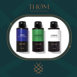 CHAMPION | HERO | LEGEND XỊT THƠM KHỬ MÙI BATH &amp; BODY WORKS DÀNH CHO NAM BODY SRPAY 104G