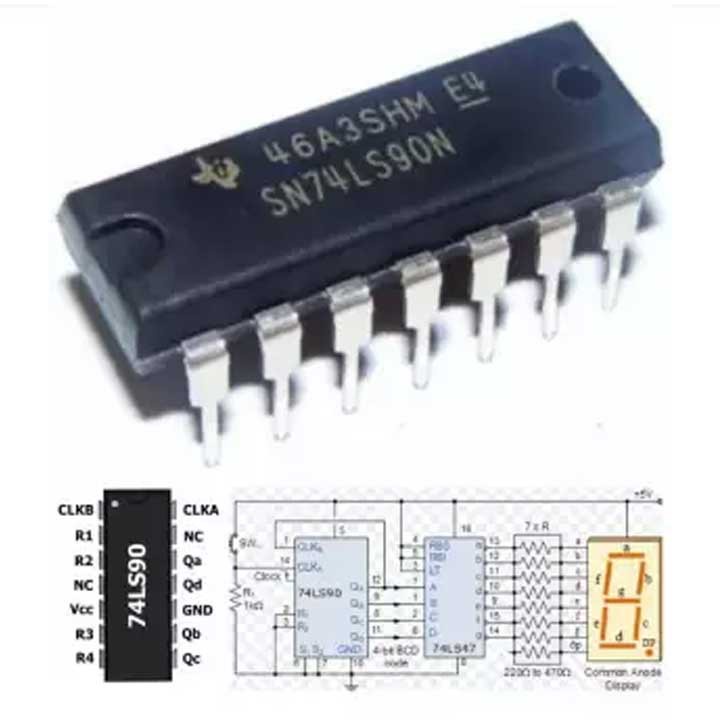 combo 5 con IC 74LS90 IC 74LS90