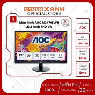 Màn hình máy tính 24 inch, Màn hình máy tính giá rẻ AOC M2470SWH 23.6 inch FHD VA - BH chính hãng 36 tháng toàn quốc
