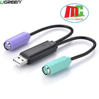 Cáp Chuyển Đổi USB 2.0 Sang 2 Cổng PS2 Ugreen 20219 - Hàng Chính Hãng
