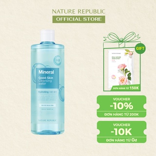 Nature Republic Nước tẩy trang dành cho mọi loại da Good Skin Mineral Ampoule Cleansing Water 500 ml