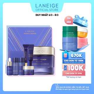 Bộ chống lão hóa Youth Regenerating Cream và dưỡng da toàn diện Perfect Renew Laneige