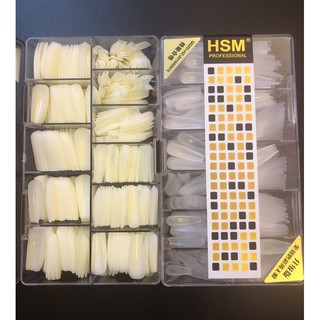 [ HSM CHÍNH HÃNG ] Móng Úp Tay Nhám Sẵn , Móng Up HSM Nhám Fom Thang ( Hộp 500pcs )