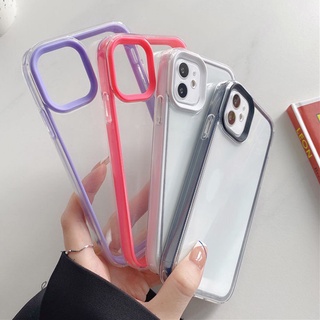 Ốp Điện Thoại Trong Suốt Viền Màu Kẹo Chống Sốc Cho iPhone 13 Pro Max