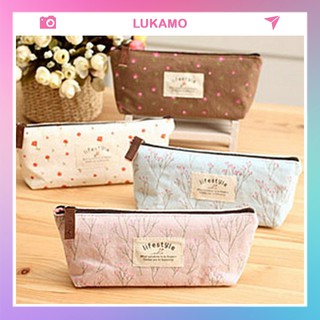 Túi vải canvas đựng bút - Túi đựng bút vải canvas đáng yêu TI02