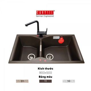 Chậu rửa chén đá CARYSIL LAC2 , công nghệ Đức, bảo hành 05 năm