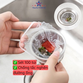 SET 100 TÚI LỌC RÁC BỒN RỬA CHÉN, RỬA BÁT