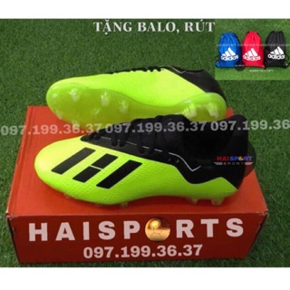 [ TẶNG BALO,RÚT ] Giày đá bóng đinh cao X18 Cao cấp - Giày đá bóng đinh to sân cỏ tự nhiên X18