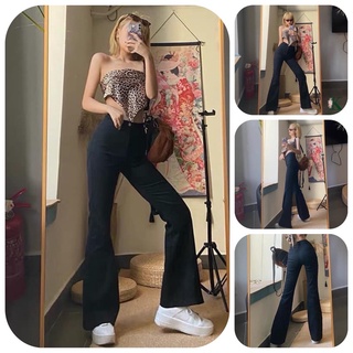 [Mã 153FASHIONSALE1 giảm 10K đơn 50K] Quần ống loe nữ cạp cao dáng dài phong cách ulzzang Hàn Quốc MP03