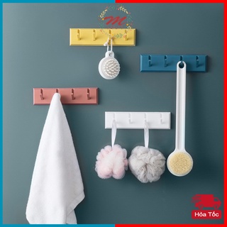 Thanh 4 Móc Dán Tường Treo Đồ Nhiều Màu Sắc Tiện Dụng - MTDDT