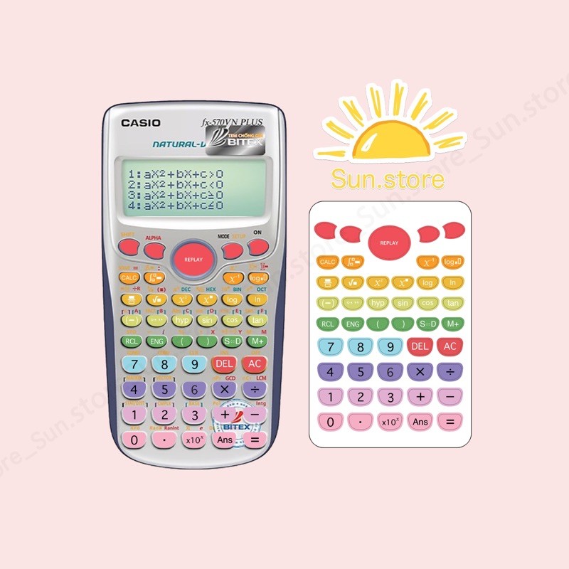 Miếng dán nút phím máy tính casio 570