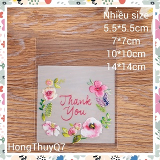 Túi Hình Hoa Tự Dính đựng Bánh Kẹo Quà Tặng Mỹ Phẩm Trang Sức Mứt Tết Mùng 8 Tháng 3 Bóng Kính /10.11/- HongThuyQ7