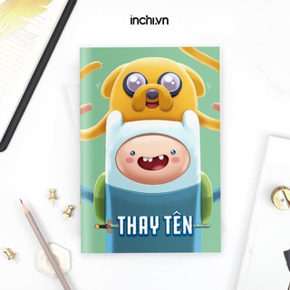 ( ADVENTURE TIME ) 5 MẪU VỞ KẺ NGANG IN TÊN THEO YÊU CẦU KÈM BÌA IN NHÂN VẬT HOẠT HÌNH GIỜ PHIÊU LƯU 80 TRANG SIÊU ĐẸP