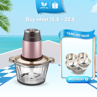 Máy Xay Đa Năng 4 Lưỡi Dao INOX Không Gỉ YALIXI Sương Mai - Dung Tích 2L Xay Thịt SM00196 - Bảo Hành 12 Tháng