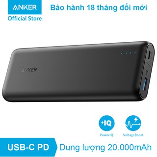 Pin dự phòng ANKER PowerCore Speed 20.000mAh USB-C PD - A1275 - Đen - Hàng chính hãng