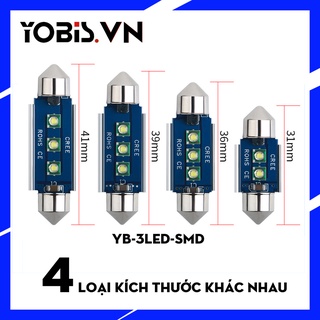 LED trần xe ô tô ánh sáng trắng siêu sáng 12V C5W 31/36/39/41MM chip XPG