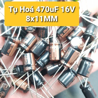 COMBO 100 Chiếc Tụ Hóa 470uF 16V 8x11MM Tụ Phân Cực Lọc Nguồn