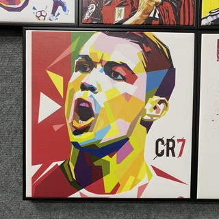 Tranh Treo Tường Ronaldo Trang Trí Phòng Net, Có Khung