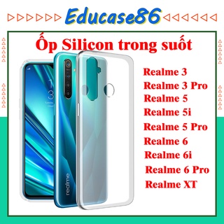 Ốp Silicon trong suốt REALME 3, 3 Pro, 5, 5i, 5 Pro, 6, 6i, 6 Pro, XT, ốp lưng chống sốc bảo về điện thoại Educase86
