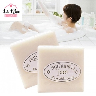 Xà Phòng Cám Gạo 65g ⚜️FREESHIP⚜️ Xà Phòng Trắng Da Thái Lan Jam Rice Milk Soap