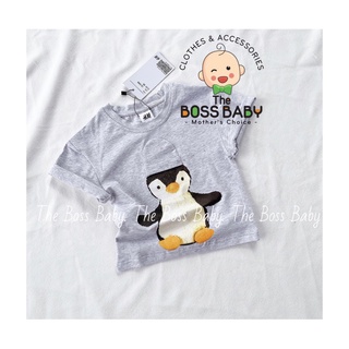 Lẻ áo phông mũ 2 màu: Xám, vàng áo phông bé trai (24m-6y) TheBossBabyVN
