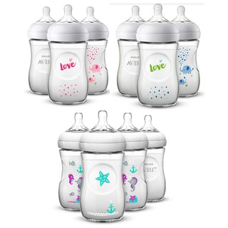 Bình sữa Avent Natural 260ml họa tiết