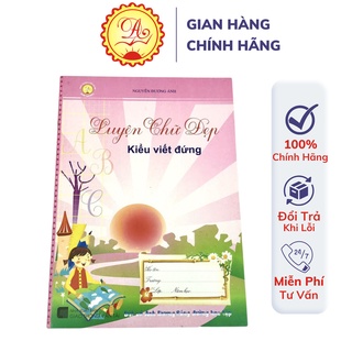 Vở ô ly có mẫu chữ đứng luyện chữ đẹp Ánh Dương chống lóa mắt không nhòe không thấm mực