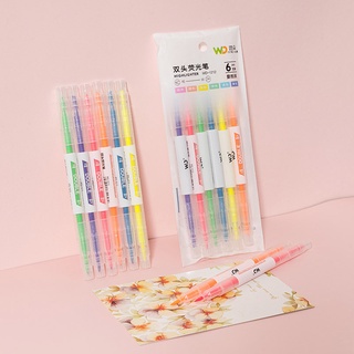 Combo 6 Bút Dạ Quang 6 Màu Tiện Dụng - Bút highlight WD-1212