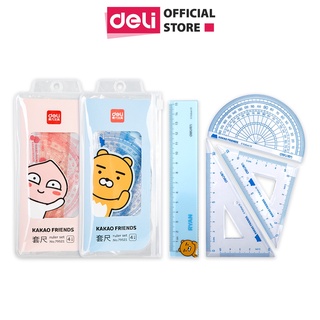 Bộ dụng cụ học tập, thước kẻ học sinh DELI X KAKAO 79521