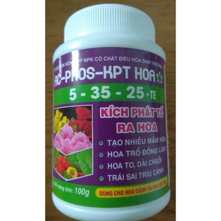 Phân bón kích phát tố ra hoa NPK 5-35-25+TE - chai 100 gram