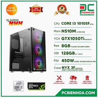 PC GAMING NYX ( CORE I3 10105F / H510 / GTX1050TI / 8GB / 128GB )