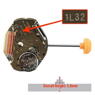 Máy đồng hồ Miyota 1K32 Quat Movement 3  kim không lịch - máy vàng đời mới Miyota 1L32