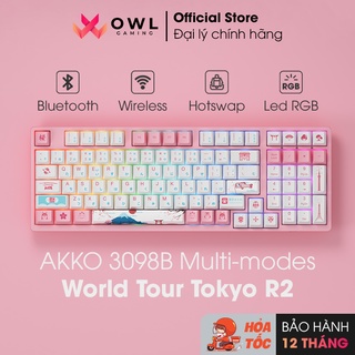 Bàn phím cơ AKKO 3098B Multi-modes World Tour Tokyo R2 (Không dây / Hotswap / Foam / AKKO CS sw) - Hàng chính hãng