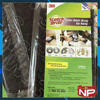 Miếng cọ rửa kim loại - Cước đánh bóng đa năng 3M Scotch Brite xử lý các vết gỉ sắt trên bề mặt kim loại