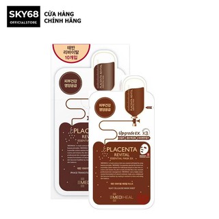 Hộp 10 Mặt Nạ Truyền Sức Sống, Tăng Độ Đàn Hồi Cho Da Mediheal Placenta Revital Essential Mask Ex 25ml x10