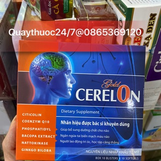 ✅BỔ NÃO CERELON GOLD,HOẠT HUYẾT DƯỠNG NÃO (sản phẩm này ko phải là thuốc không có tác dụng thay thế thuốc chữa bệnh)