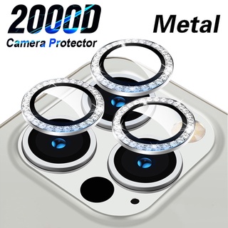Nắp dán đính đá bảo vệ ống kính camera cho iPhone 11 12 13 14 Pro Max 14 Plus