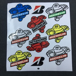 DECAL,TEM DẬP NỔI HÃNG LỐP CAO CẤP MICHELIN TRANG TRÍ XE NHIỀU STICKER ĐỘC ĐÁO