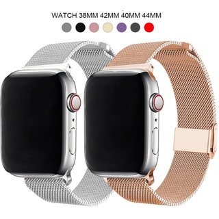 Dây đeo inox Milanese thay thế cho đồng hồ thông minh Apple Watch 6 Se 5 4 3 2 1 Iwatch 42mm 38mm 40mm 44mm