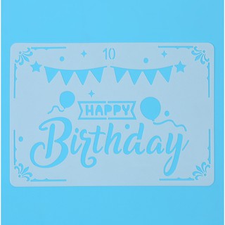 Thước Vẽ Hoạ Tiết Thủ Công Happy Birthday - Mẫu 10