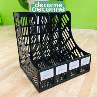 Khay đựng tài liệu văn phòng A4 4 ngăn DecorMe FQ  để bàn học lưu trữ sách vở văn phòng phẩm