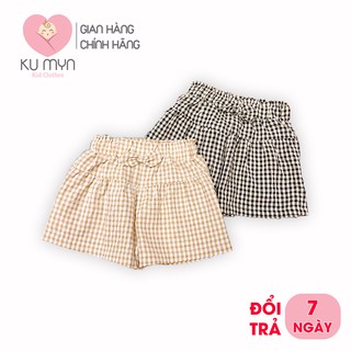 Quần sooc kẻ caro nhiều màu cho bé gái Ku Myn 2153