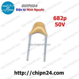 [25 CON] Tụ Tantalum Cắm 682p 682 50V DIP